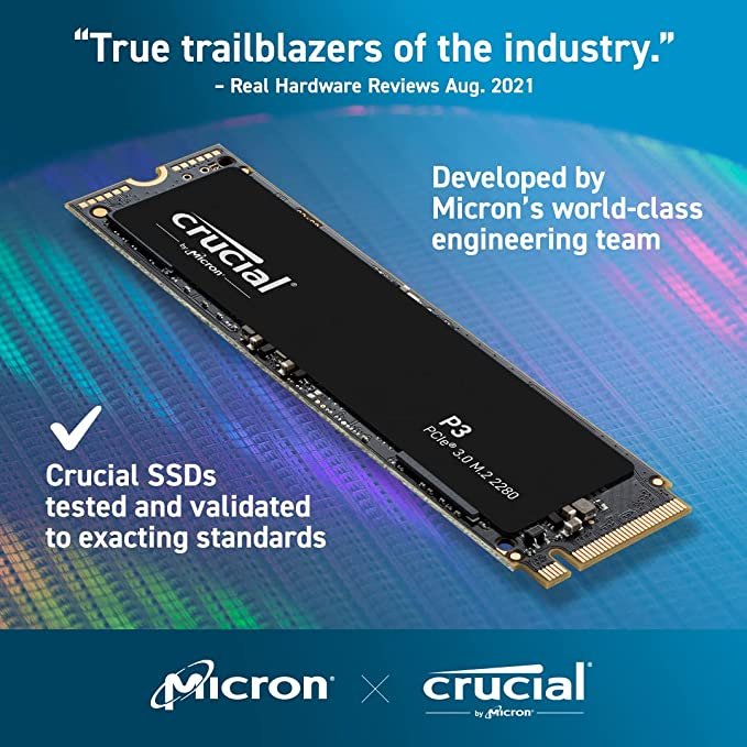 SSD NVME 1TB Crucial P3  