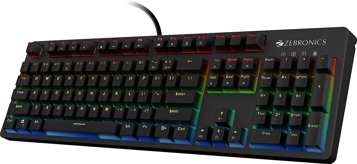 KEYBOARD ZEBRONICS Zeb-MAX Plus V2 Premium Mechanical Keyboard